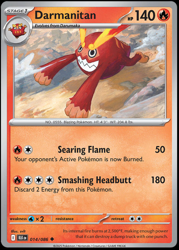 Image of Darmanitan Black Bolt (BLK) #14