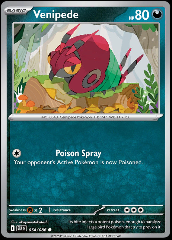 Image of Venipede Black Bolt (BLK) #54