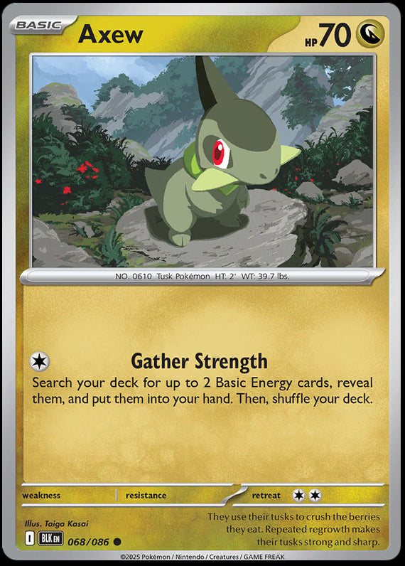 Image of Axew Black Bolt (BLK) #68