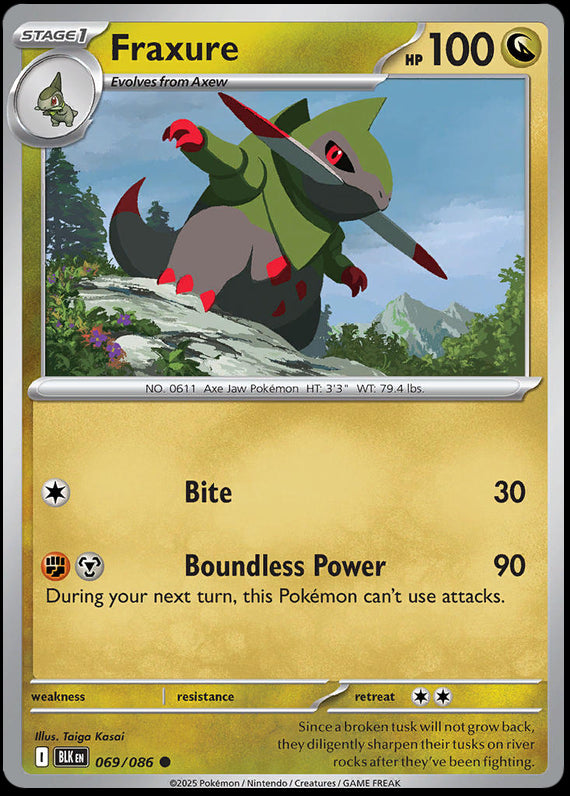 Image of Fraxure Black Bolt (BLK) #69