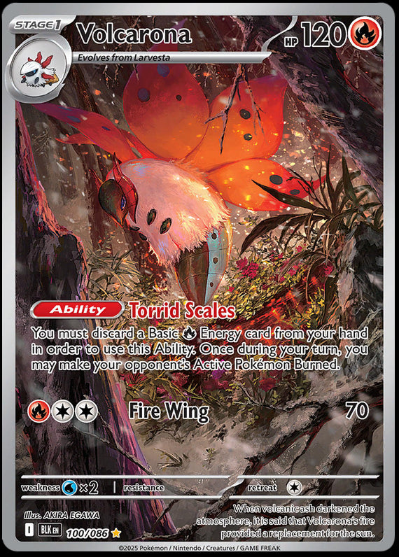 Image of Volcarona Black Bolt (BLK) #100