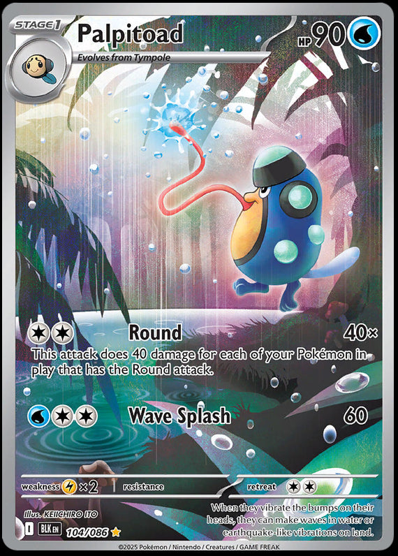 Image of Palpitoad Black Bolt (BLK) #104