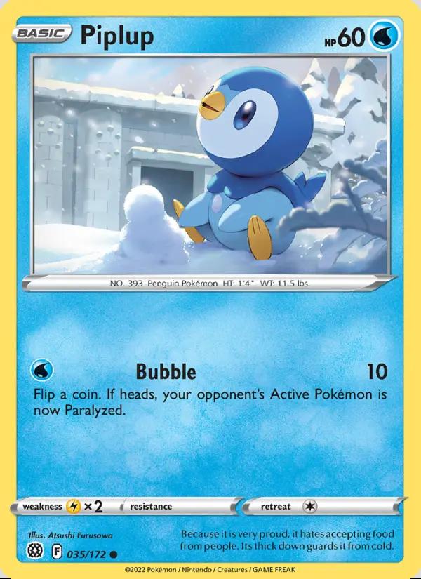 Image of Piplup Brilliant Stars (BRS) #035
