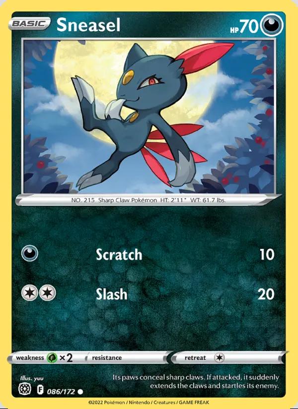 Image of Sneasel Brilliant Stars (BRS) #086