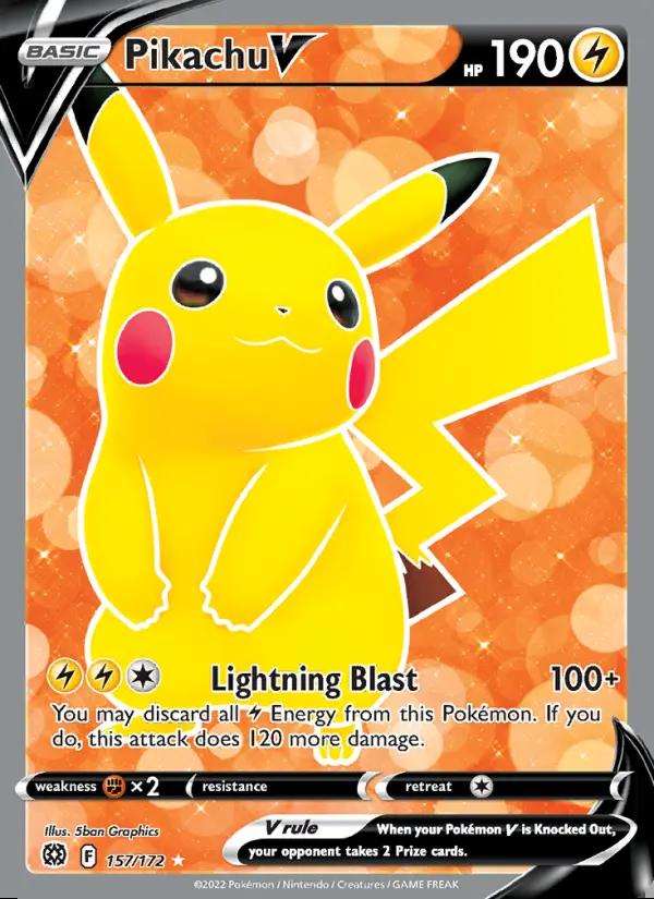 Image of Pikachu V Brilliant Stars (BRS) #157