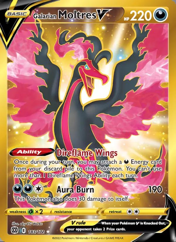 Image of Galarian Moltres V Brilliant Stars (BRS) #183
