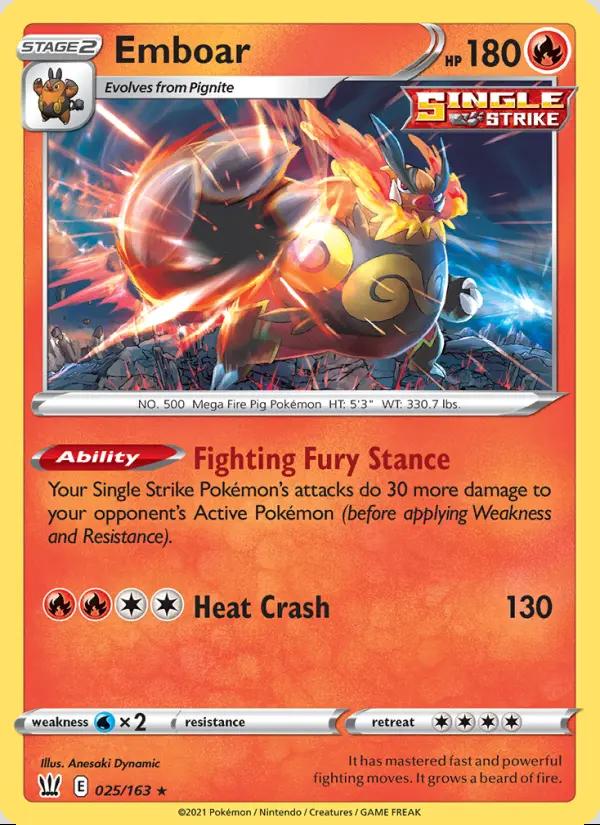 Image of Emboar Battle Styles (BST) #025