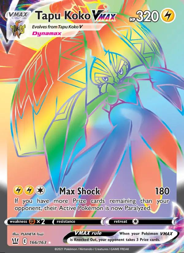Image of Tapu Koko VMAX Battle Styles (BST) #166