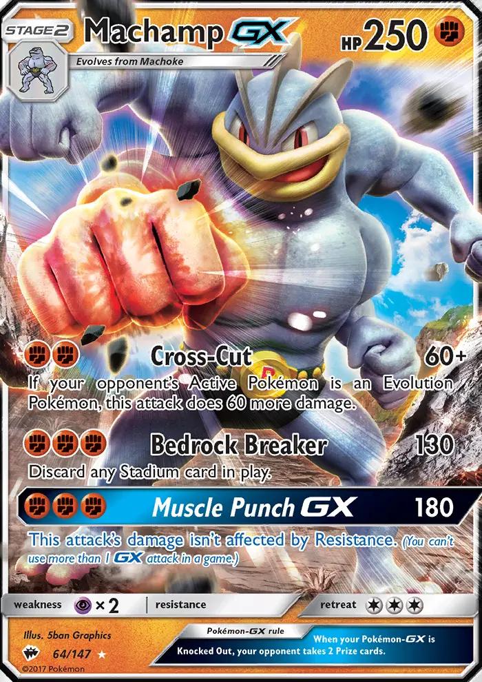 Image of Machamp-GX Burning Shadows (BUS) #64