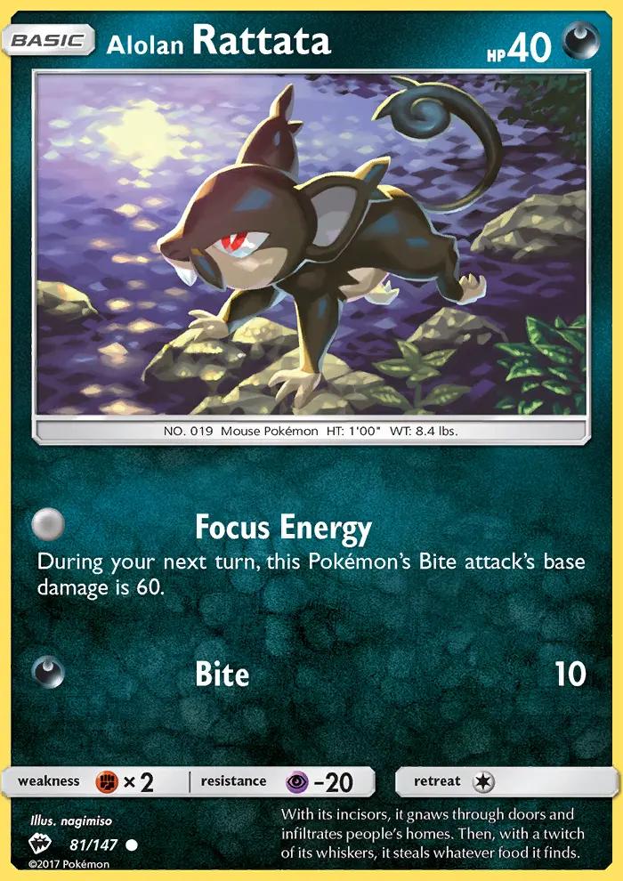 Image of Alolan Rattata Burning Shadows (BUS) #81