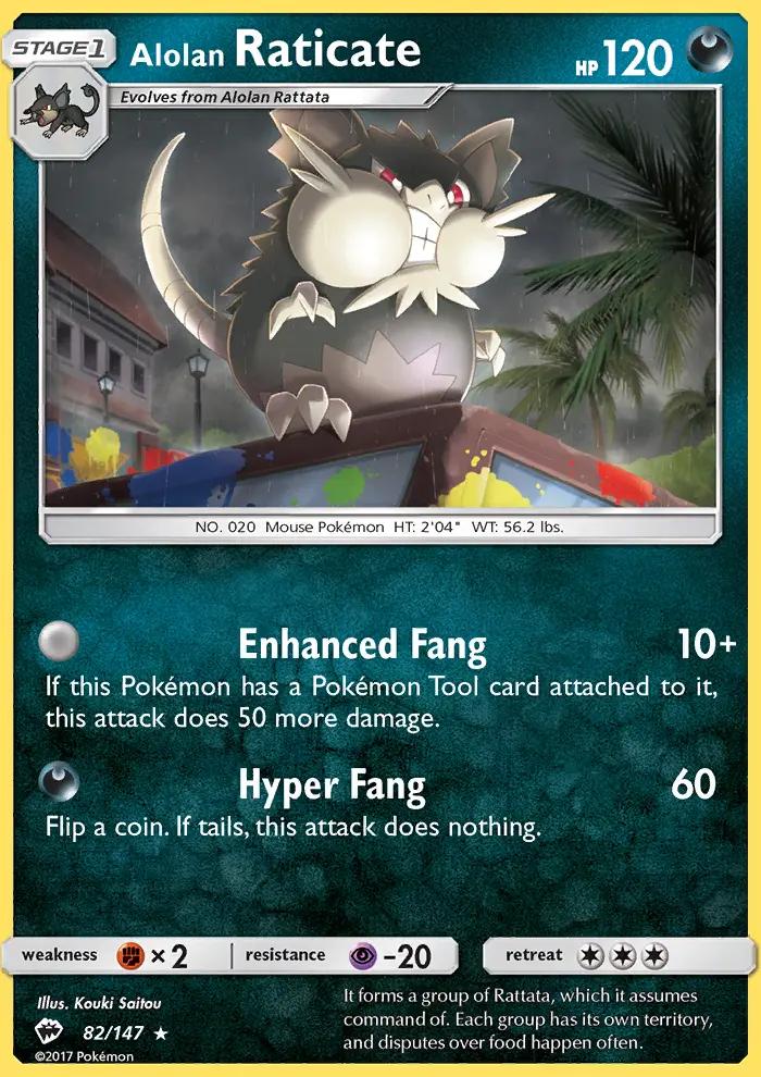 Image of Alolan Raticate Burning Shadows (BUS) #82