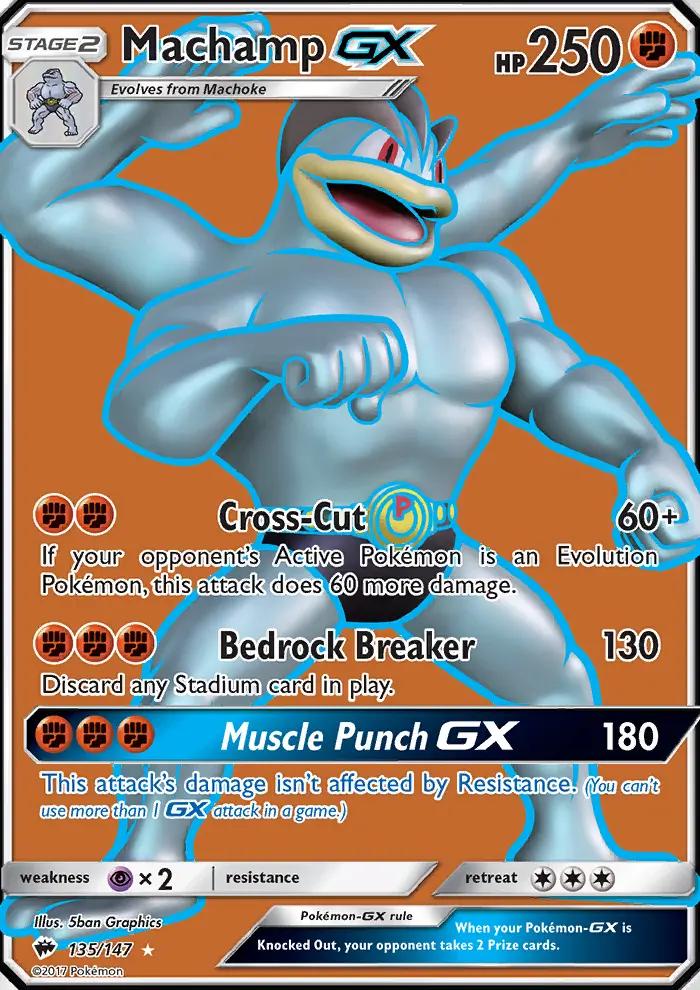 Image of Machamp-GX Burning Shadows (BUS) #135