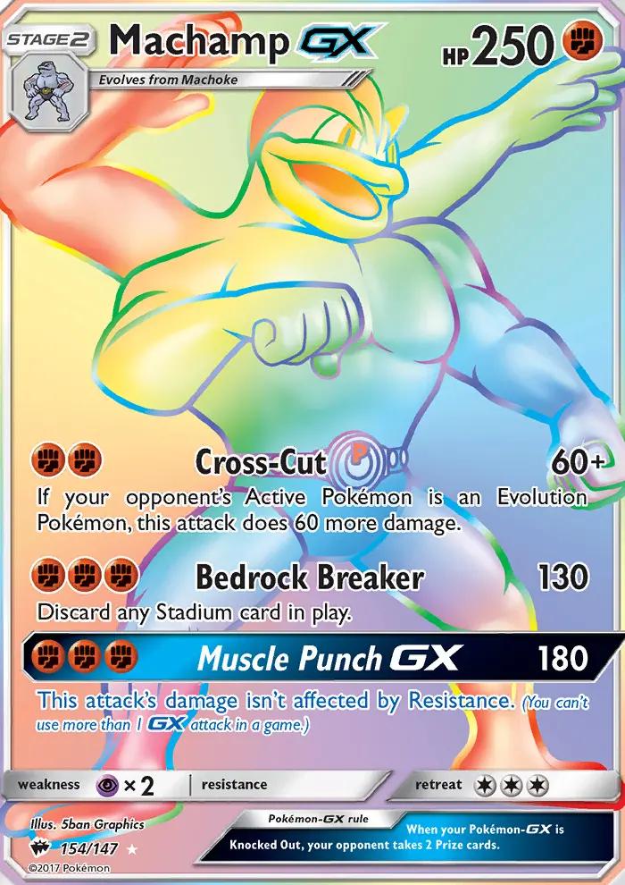 Image of Machamp-GX Burning Shadows (BUS) #154