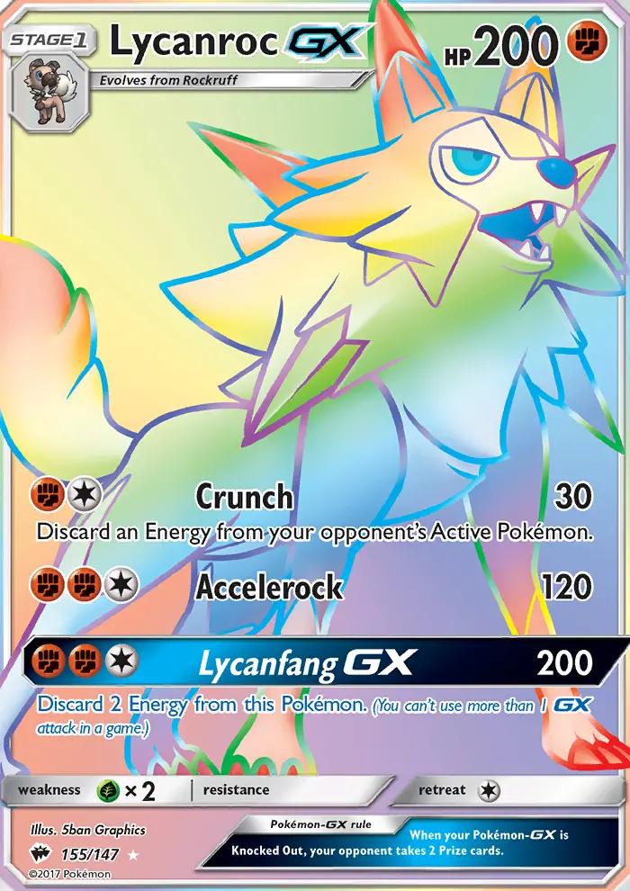 Image of Lycanroc-GX Burning Shadows (BUS) #155