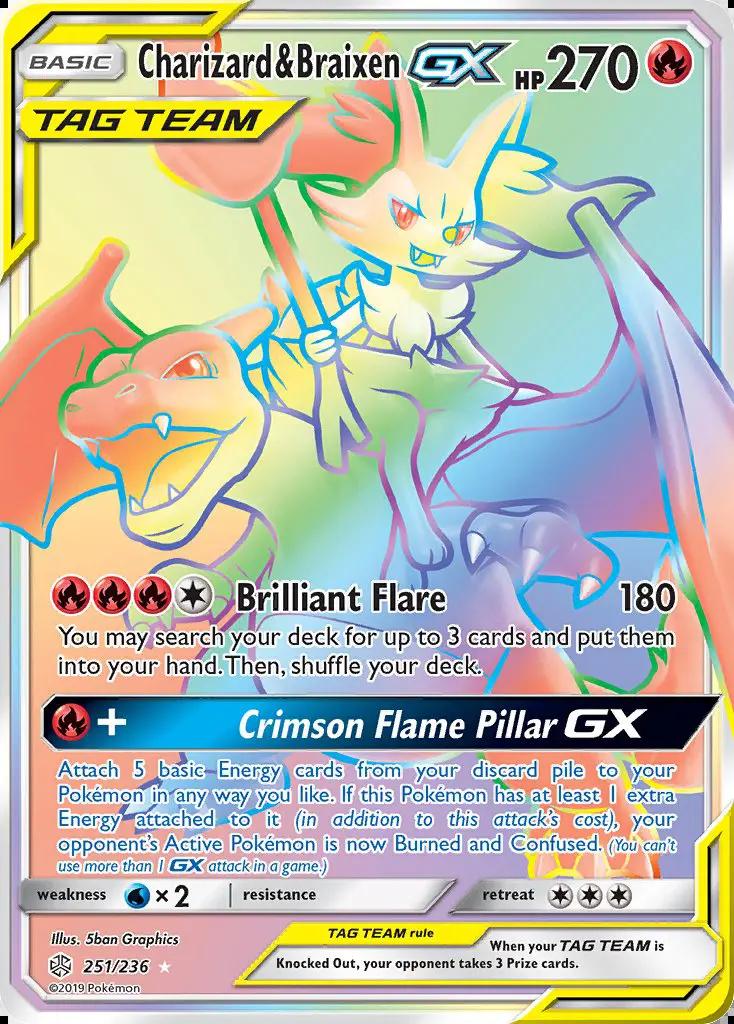 Image of Charizard and Braixen-GX Cosmic Eclipse (CEC) #251