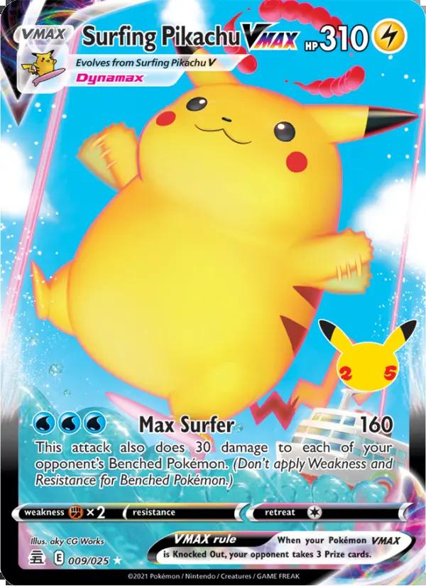 Image of Surfing Pikachu VMAX Celebrations (CEL) #009