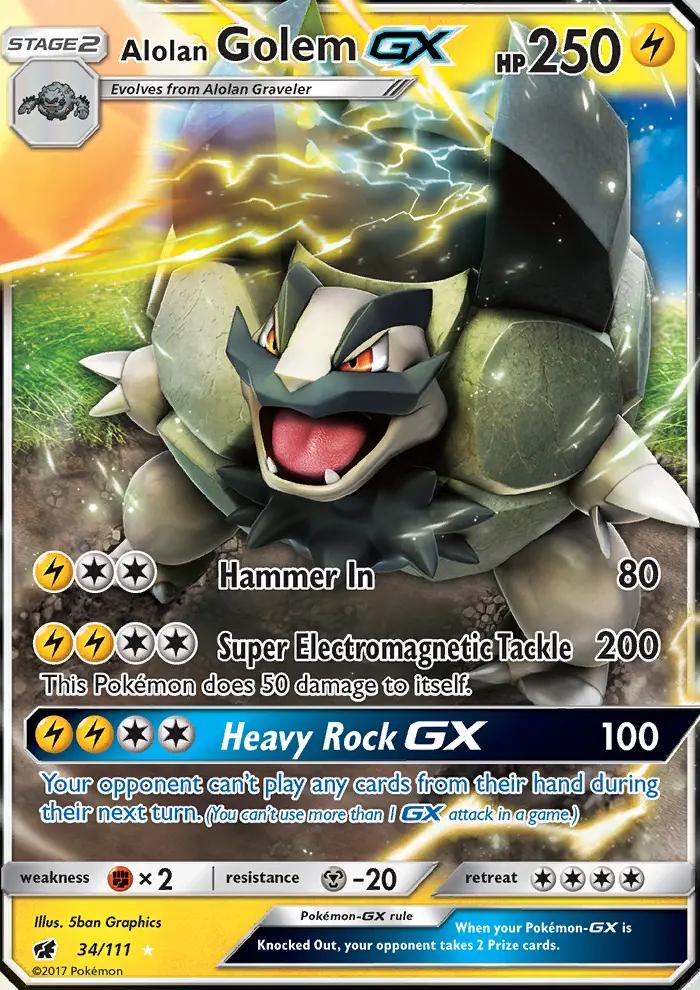 Image of Alolan Golem-GX Crimson Invasion (CIN) #34