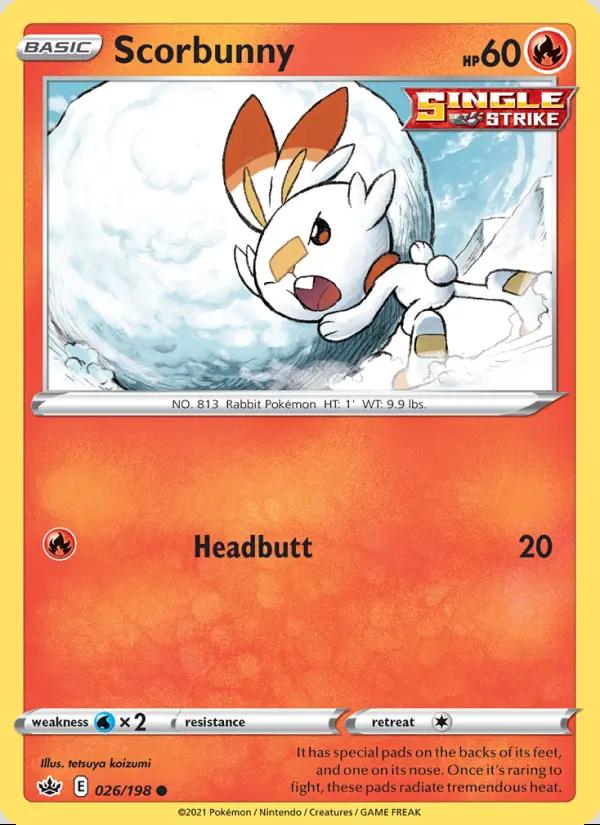 Image of Scorbunny Chilling Reign (CRE) #026