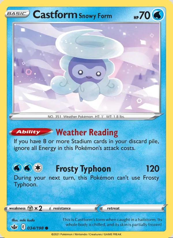 Image of Castform Snowy Form Chilling Reign (CRE) #034
