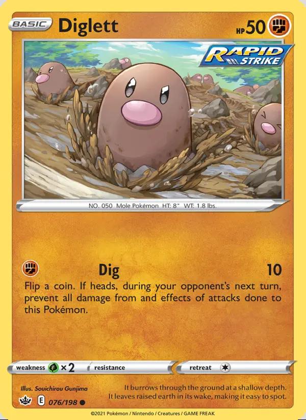 Image of Diglett Chilling Reign (CRE) #076