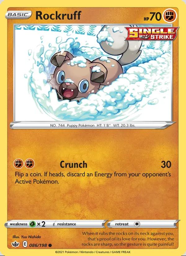Image of Rockruff Chilling Reign (CRE) #086