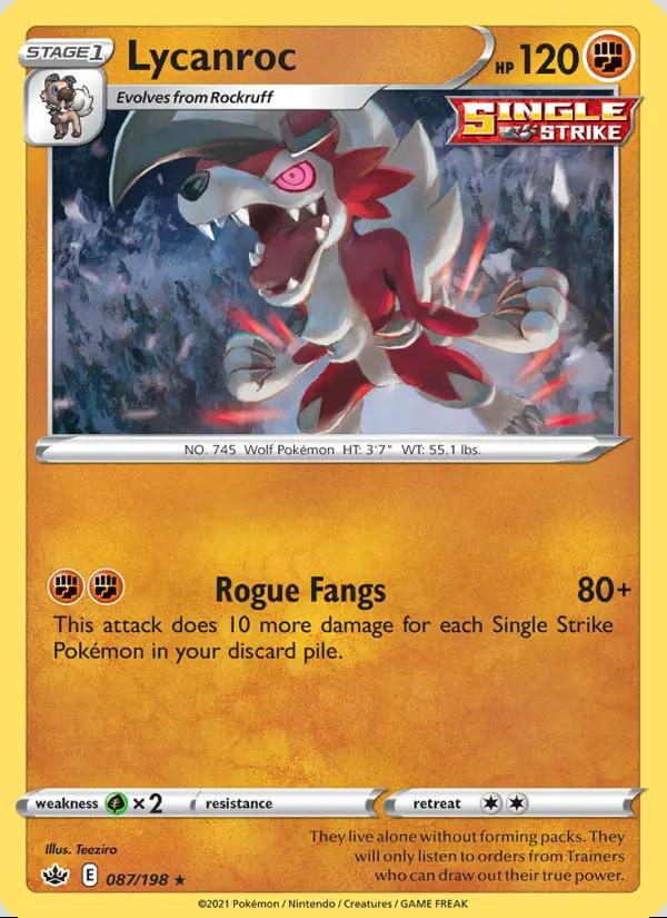Image of Lycanroc Chilling Reign (CRE) #087