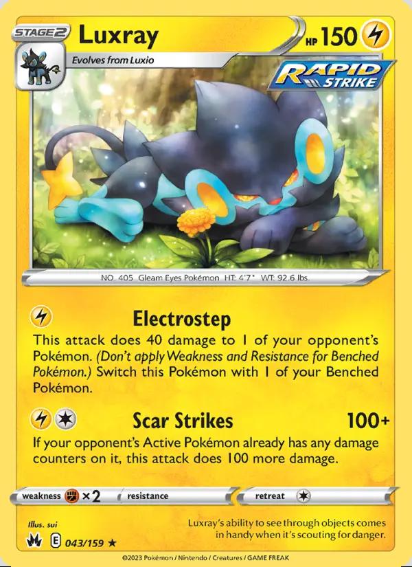 Image of Luxray Crown Zenith (CRZ) #043