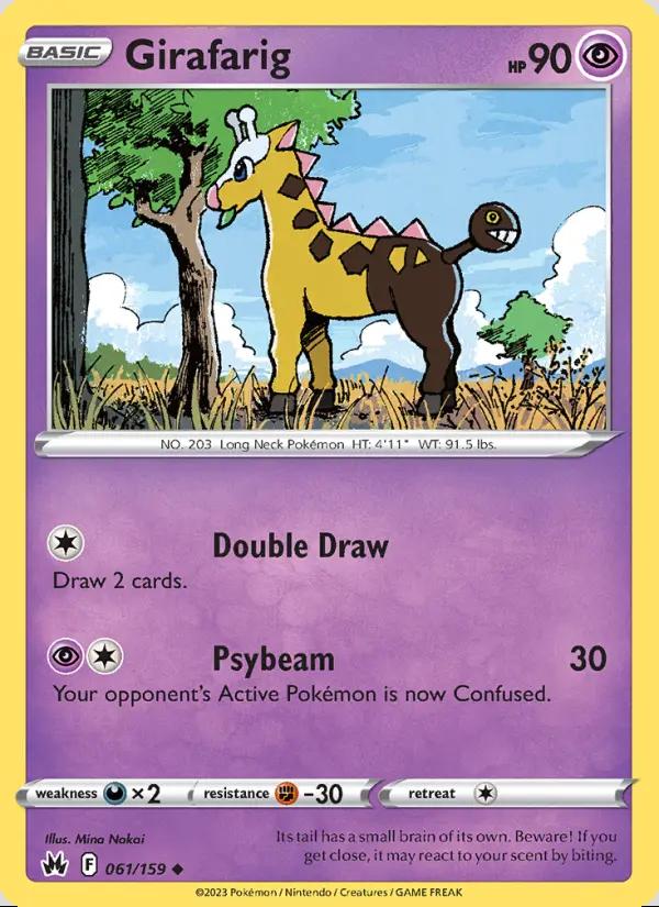 Image of Girafarig Crown Zenith (CRZ) #061