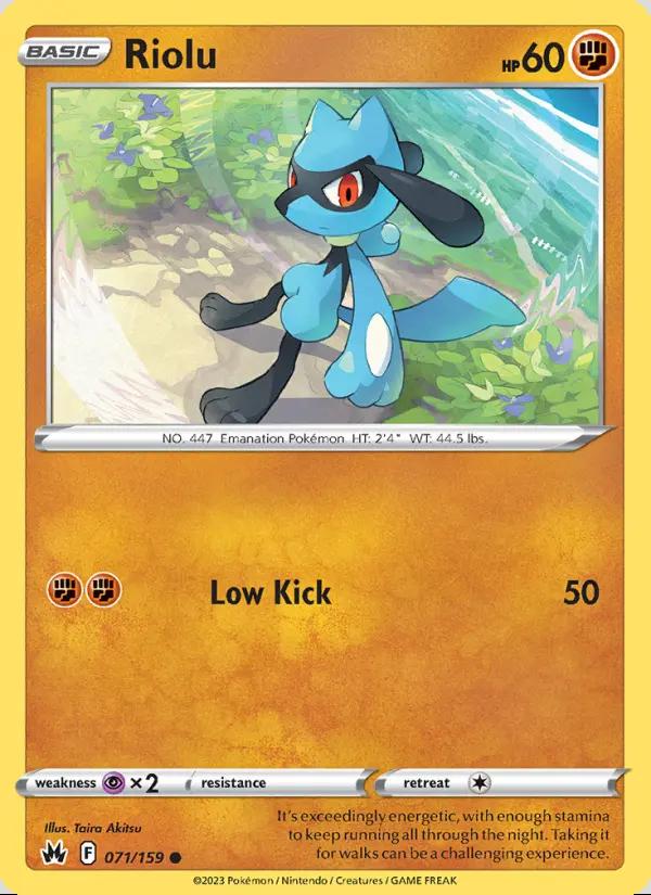 Image of Riolu Crown Zenith (CRZ) #071