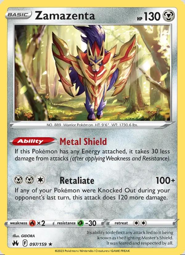 Image of Zamazenta Crown Zenith (CRZ) #097