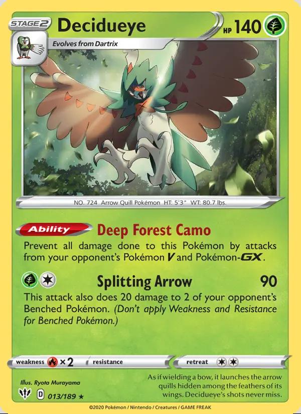 Image of Decidueye Darkness Ablaze (DAA) #013