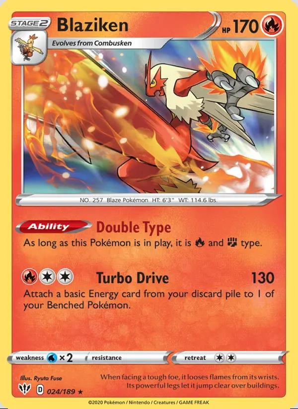 Image of Blaziken Darkness Ablaze (DAA) #024