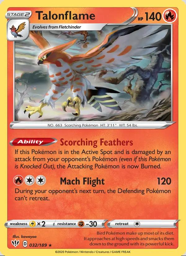 Image of Talonflame Darkness Ablaze (DAA) #032