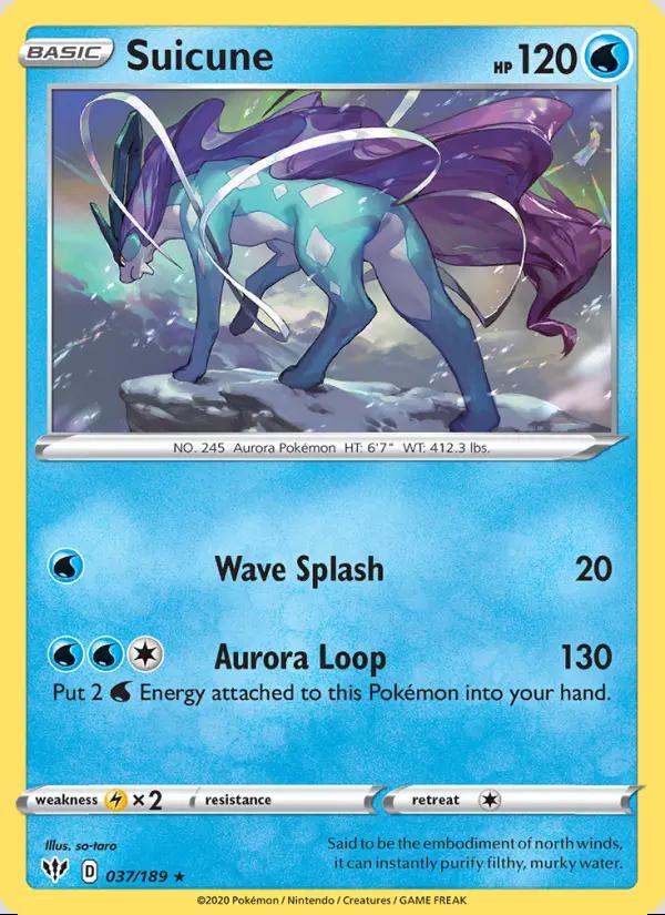 Image of Suicune Darkness Ablaze (DAA) #037