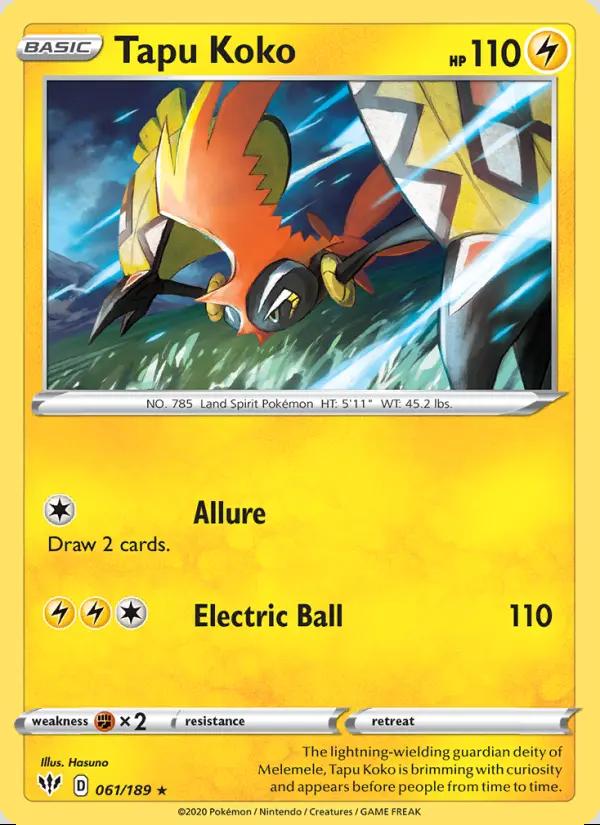 Image of Tapu Koko Darkness Ablaze (DAA) #061