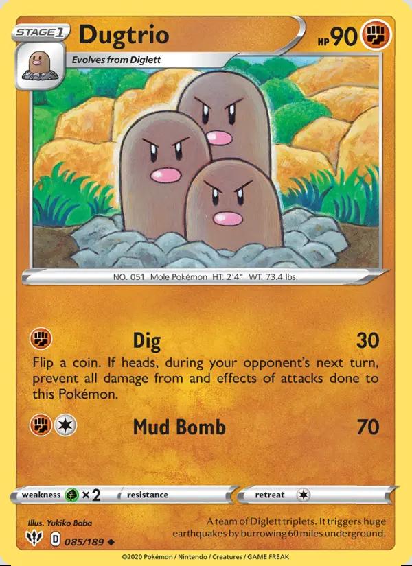 Image of Dugtrio Darkness Ablaze (DAA) #085