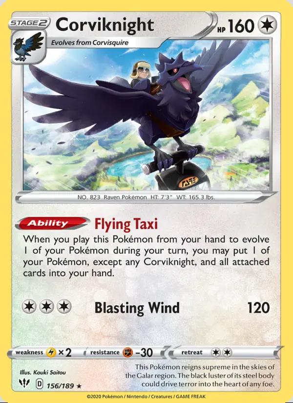 Image of Corviknight Darkness Ablaze (DAA) #156