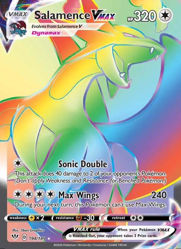Image of Salamence VMAX Darkness Ablaze (DAA) #194
