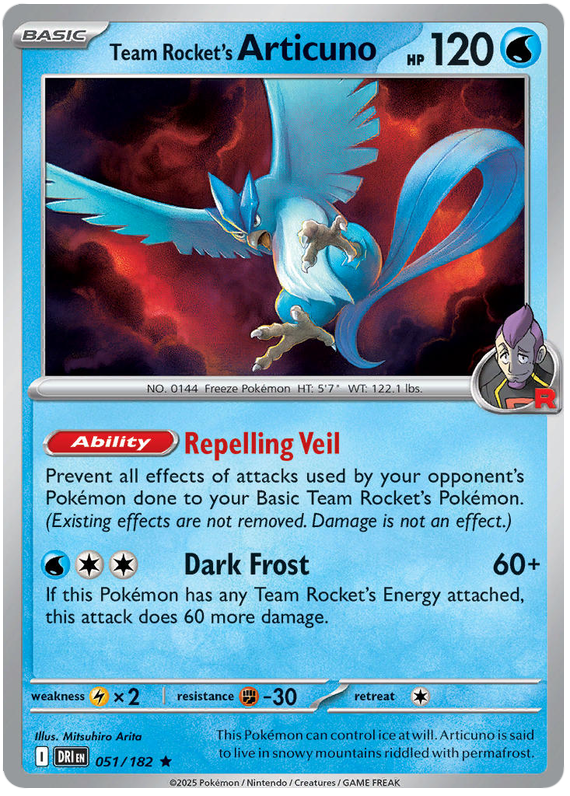 Image of Team Rockets Articuno Destined Rivals (DRI) #051