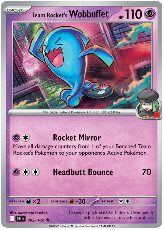 Image of Team Rockets Wobbuffet Destined Rivals (DRI) #082