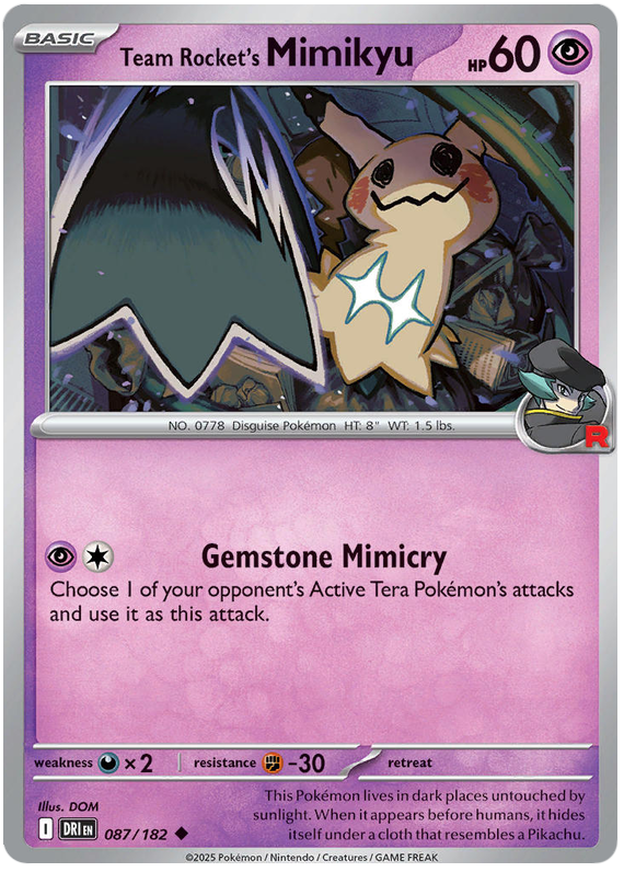 Image of Team Rockets Mimikyu Destined Rivals (DRI) #087