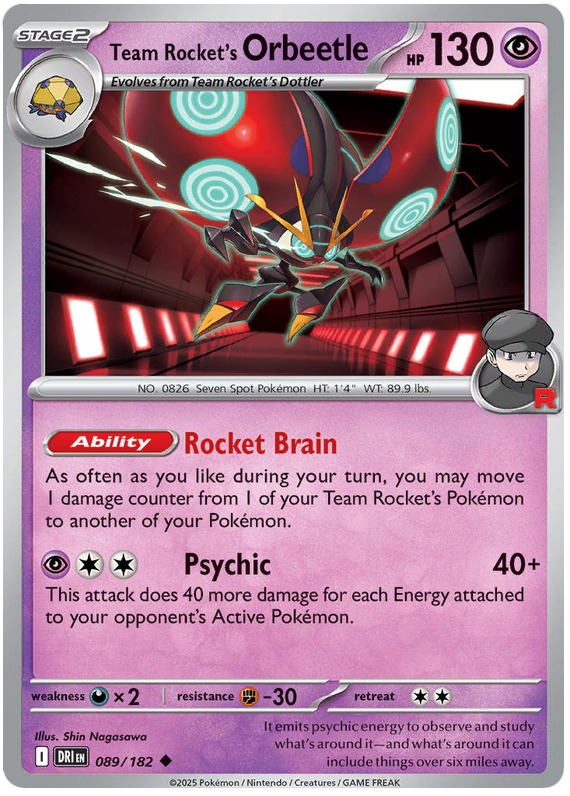Image of Team Rockets Orbeetle Destined Rivals (DRI) #089