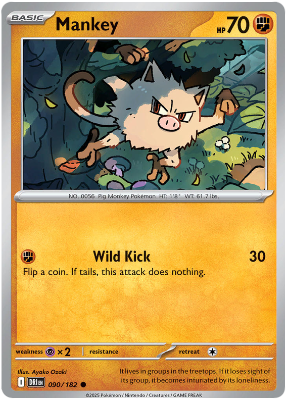 Image of Mankey Destined Rivals (DRI) #090