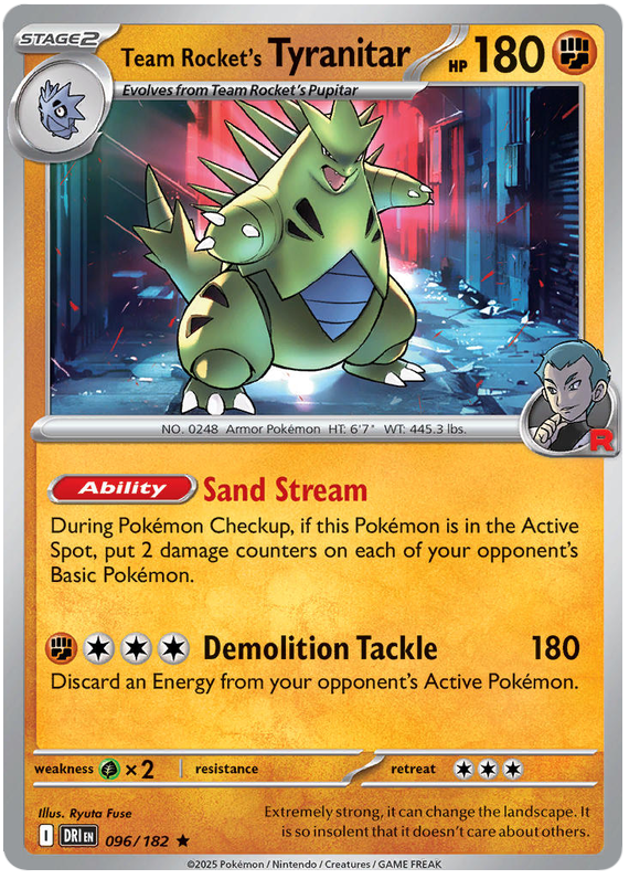 Image of Team Rockets Tyranitar Destined Rivals (DRI) #096