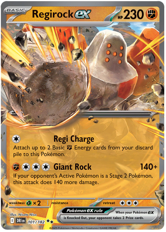 Image of Regirock ex Destined Rivals (DRI) #101