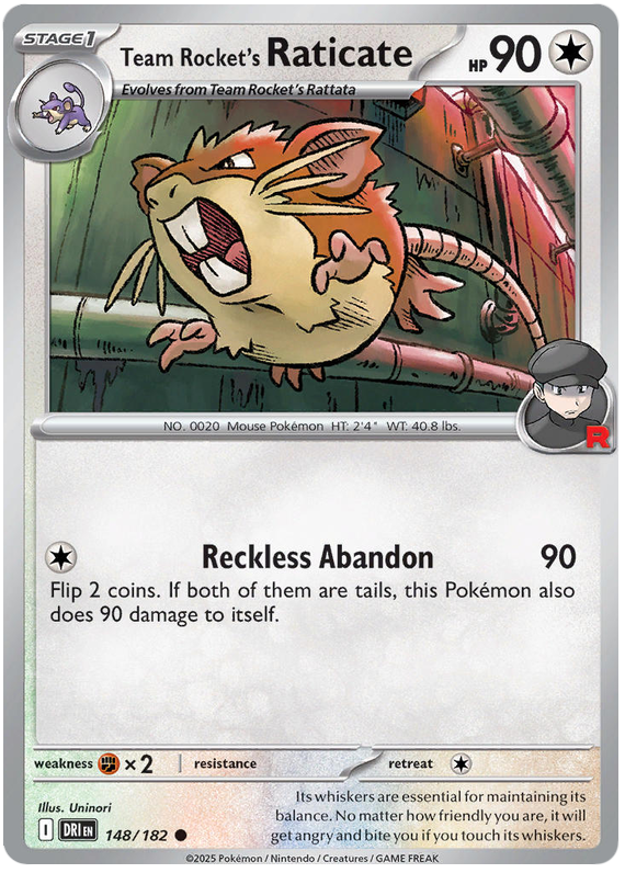 Image of Team Rockets Raticate Destined Rivals (DRI) #148