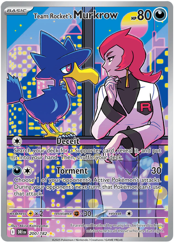 Image of Team Rockets Murkrow Destined Rivals (DRI) #200