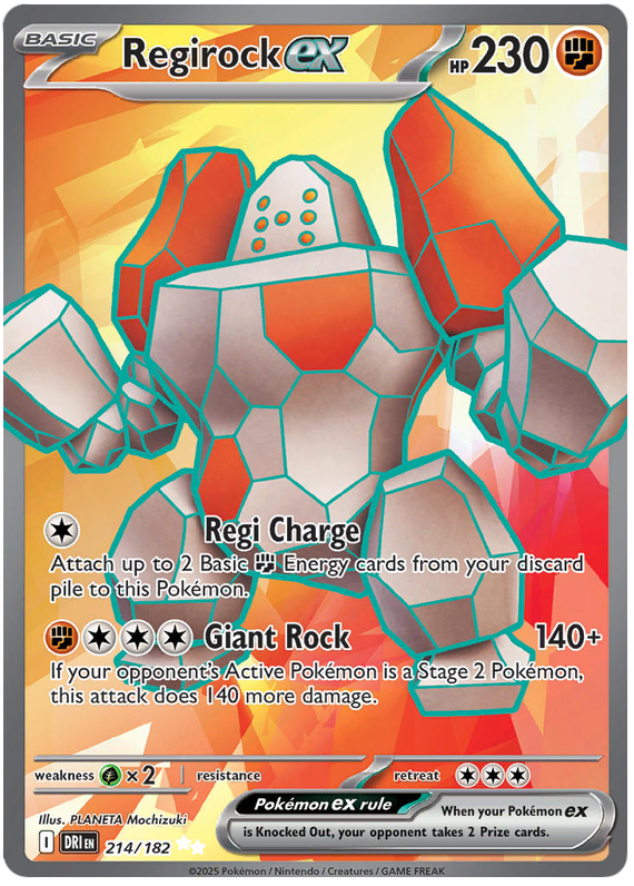 Image of Regirock ex Destined Rivals (DRI) #214