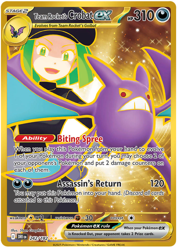 Image of Team Rockets Crobat ex Destined Rivals (DRI) #242