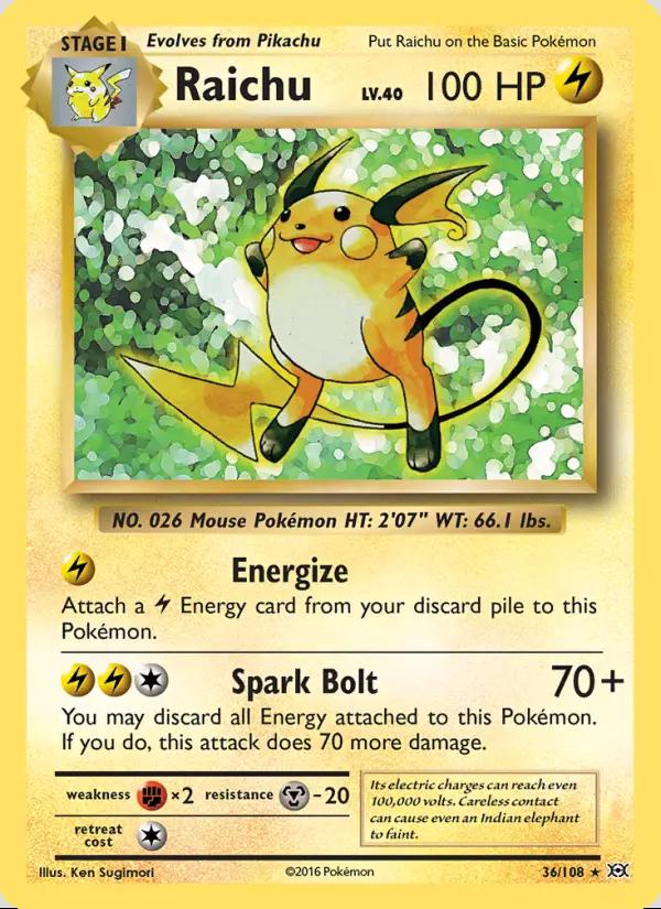 Image of Raichu Evolutions (EVO) #36